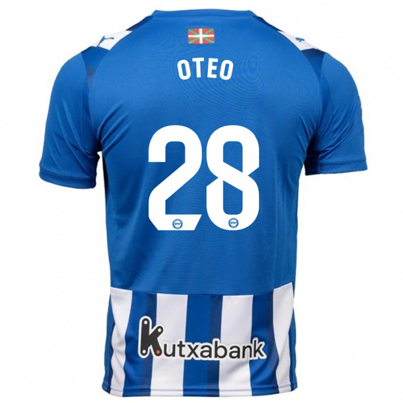Danxen Kobiety Iñigo Oteo #28 Niebiesko-Biały Domowa Koszulka 2025/26 Koszulki Klubowe