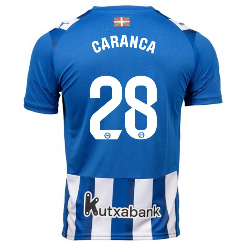 Danxen Kobiety Sara Caranca #28 Niebiesko-Biały Domowa Koszulka 2025/26 Koszulki Klubowe