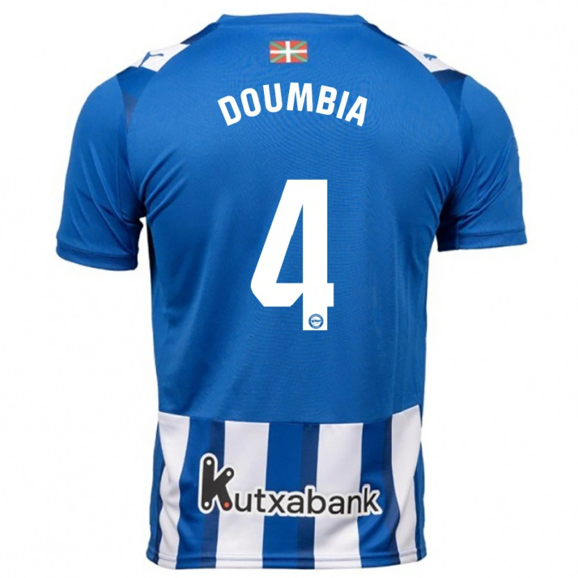 Danxen Kobiety Daouda Doumbia #4 Niebiesko-Biały Domowa Koszulka 2025/26 Koszulki Klubowe