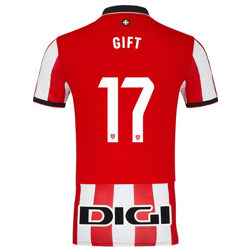 Danxen Kobiety Elijah Gift #17 Czerwono-Biały Domowa Koszulka 2025/26 Koszulki Klubowe