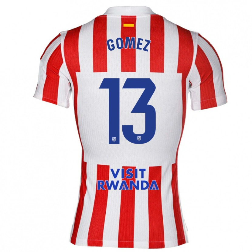Danxen Kobiety Christian Gomez #13 Czerwono-Biały Domowa Koszulka 2025/26 Koszulki Klubowe