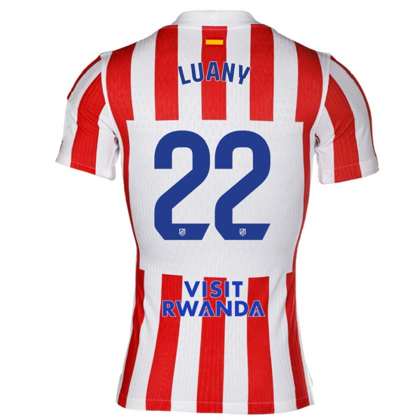 Danxen Kobiety Luany Vitória Da Silva Rosa #22 Czerwono-Biały Domowa Koszulka 2025/26 Koszulki Klubowe