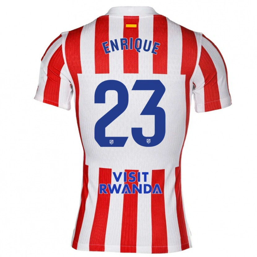 Danxen Kobiety Gustavo Enrique #23 Czerwono-Biały Domowa Koszulka 2025/26 Koszulki Klubowe