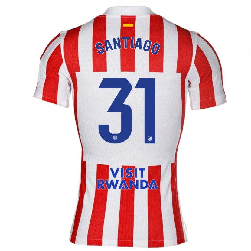 Danxen Kobiety Abraham Santiago #31 Czerwono-Biały Domowa Koszulka 2025/26 Koszulki Klubowe