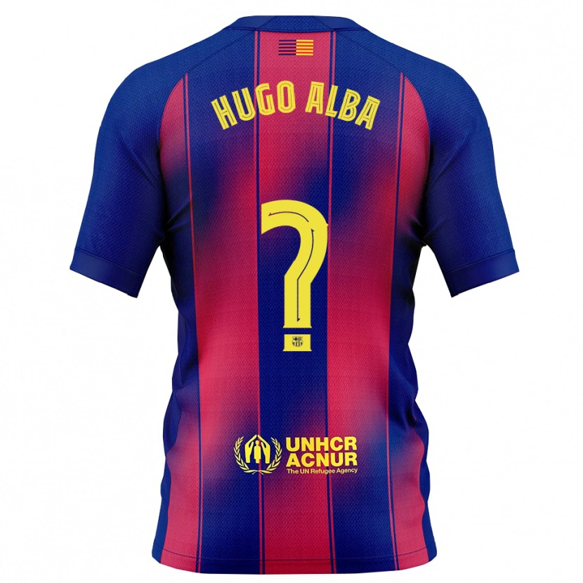 Danxen Kobiety Hugo Alba #0 Niebiesko-Czerwony Domowa Koszulka 2025/26 Koszulki Klubowe