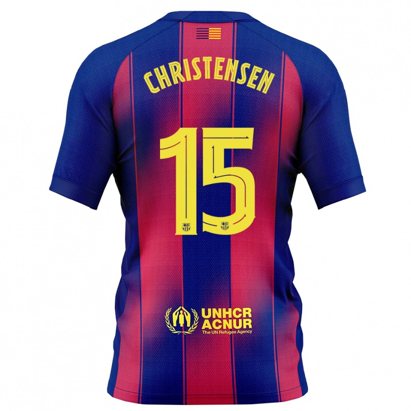 Danxen Kobiety Andreas Christensen #15 Niebiesko-Czerwony Domowa Koszulka 2025/26 Koszulki Klubowe