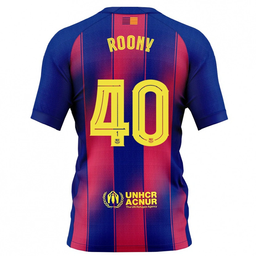 Danxen Kobiety Roony Bardghji #40 Niebiesko-Czerwony Domowa Koszulka 2025/26 Koszulki Klubowe