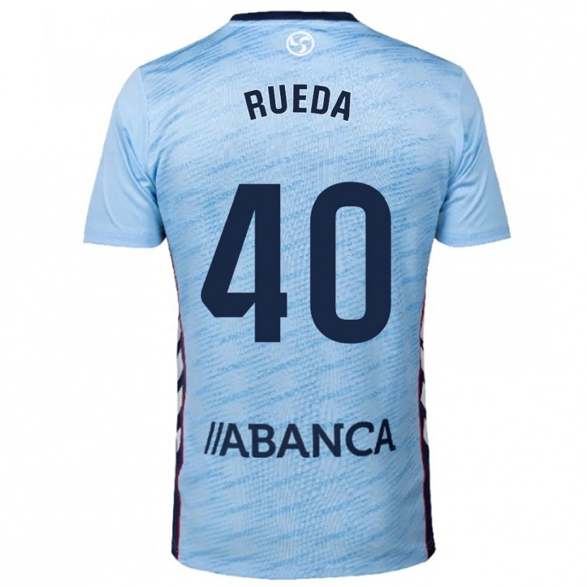 Danxen Kobiety Javi Rueda #40 Błękitno-Czerwony Domowa Koszulka 2025/26 Koszulki Klubowe