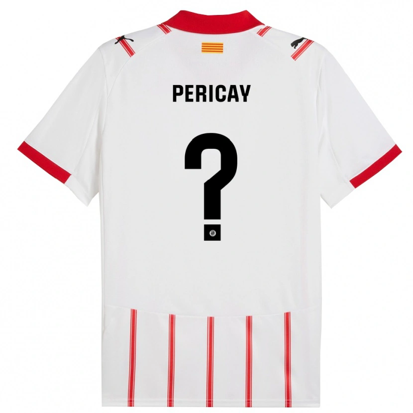 Danxen Kobiety Sergi Pericay #0 Biało-Czerwony Domowa Koszulka 2025/26 Koszulki Klubowe