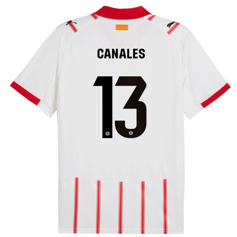 Danxen Kobiety Juanvi Canales #13 Biało-Czerwony Domowa Koszulka 2025/26 Koszulki Klubowe