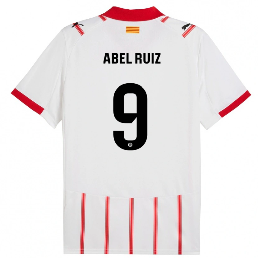 Danxen Kobiety Abel Ruiz #9 Biało-Czerwony Domowa Koszulka 2025/26 Koszulki Klubowe