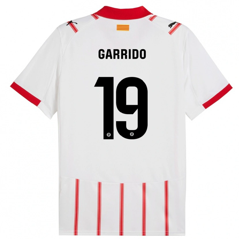 Danxen Kobiety Carles Garrido #19 Biało-Czerwony Domowa Koszulka 2025/26 Koszulki Klubowe