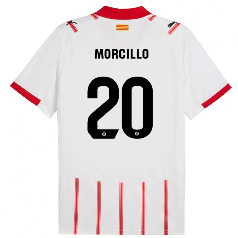 Danxen Kobiety Luis Morcillo #20 Biało-Czerwony Domowa Koszulka 2025/26 Koszulki Klubowe