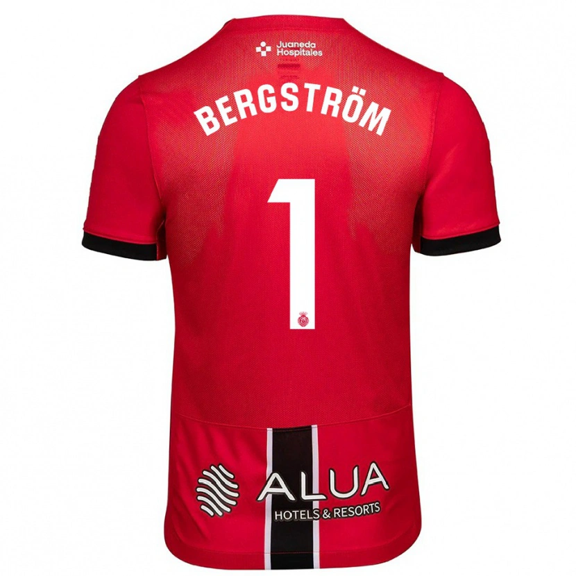 Danxen Kobiety Lucas Bergström #1 Czerwono-Czarny Domowa Koszulka 2025/26 Koszulki Klubowe
