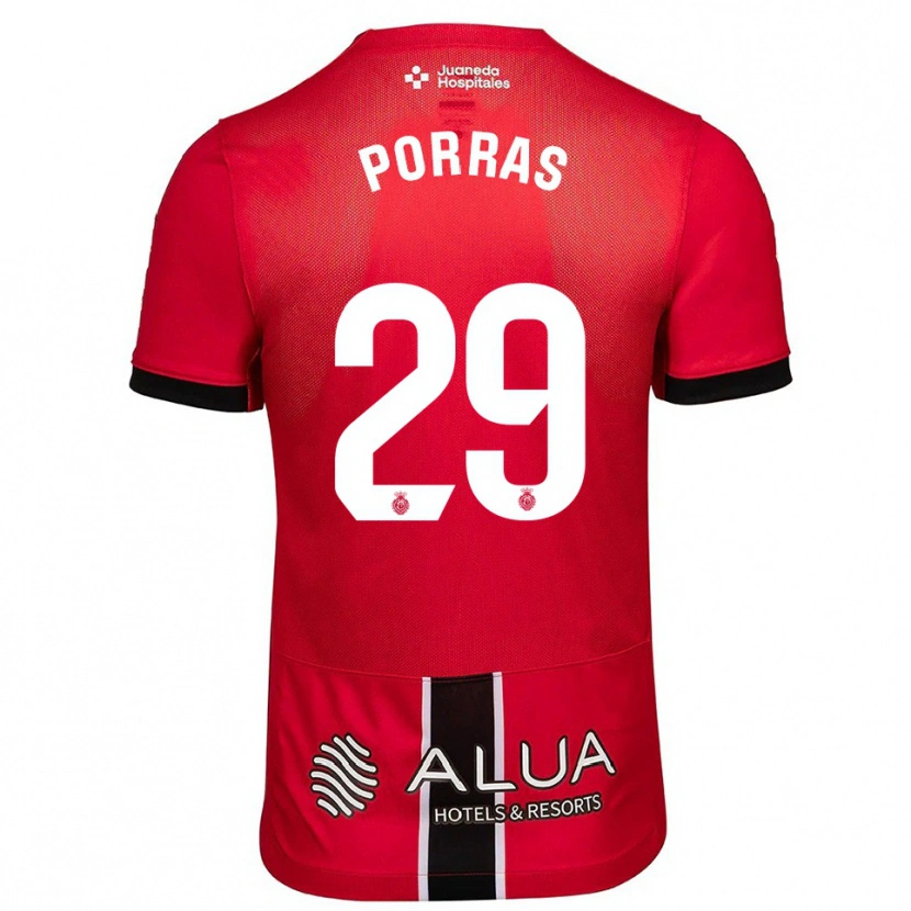 Danxen Kobiety Jordi Porras #29 Czerwono-Czarny Domowa Koszulka 2025/26 Koszulki Klubowe