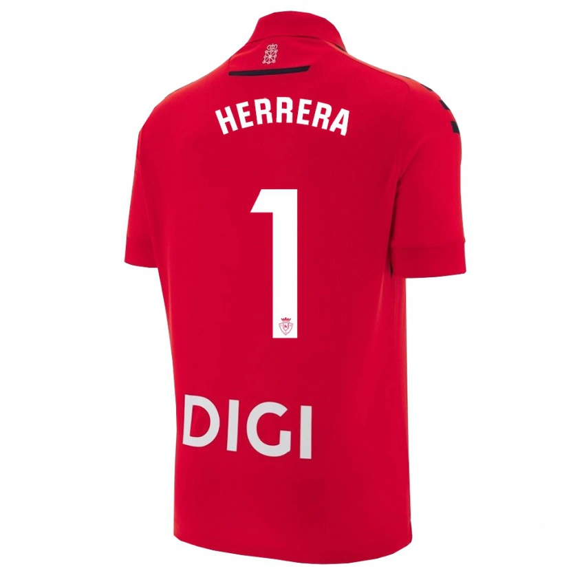 Danxen Kobiety Sergio Herrera #1 Czerwono-Czarny Domowa Koszulka 2025/26 Koszulki Klubowe