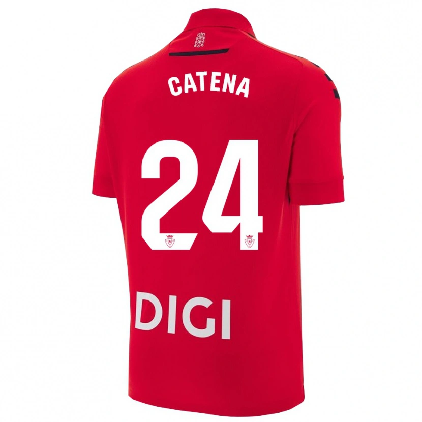 Danxen Kobiety Alejandro Catena #24 Czerwono-Czarny Domowa Koszulka 2025/26 Koszulki Klubowe