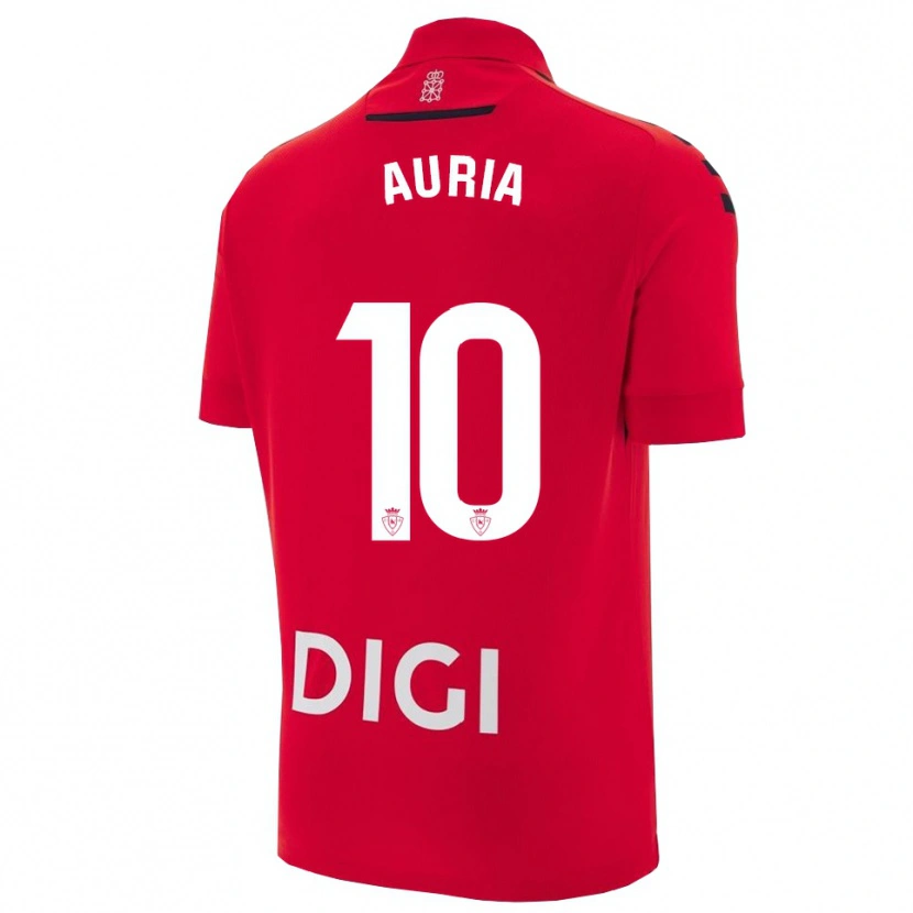 Danxen Kobiety Miguel Auría #10 Czerwono-Czarny Domowa Koszulka 2025/26 Koszulki Klubowe