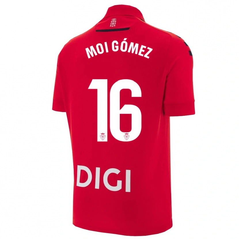 Danxen Kobiety Moi Gómez #16 Czerwono-Czarny Domowa Koszulka 2025/26 Koszulki Klubowe