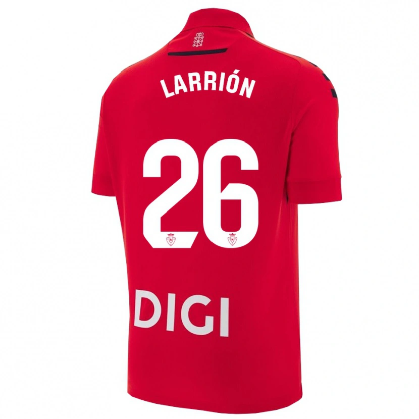 Danxen Kobiety Asier Larrión #26 Czerwono-Czarny Domowa Koszulka 2025/26 Koszulki Klubowe