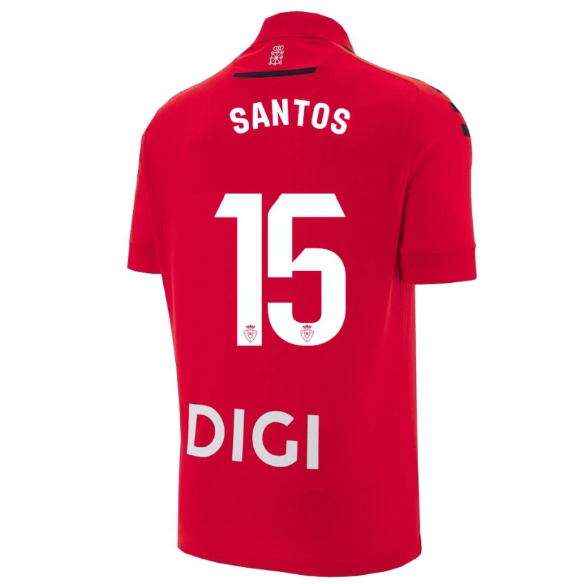 Danxen Kobiety Unai Santos #15 Czerwono-Czarny Domowa Koszulka 2025/26 Koszulki Klubowe