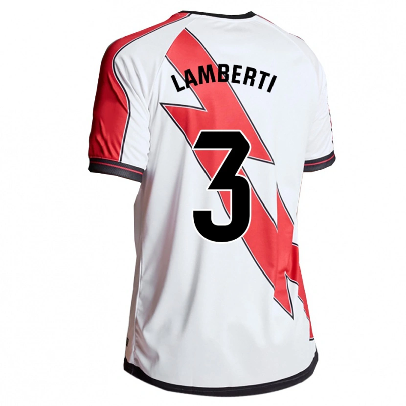 Danxen Kobiety Luca Lamberti #3 Biało-Czerwony Domowa Koszulka 2025/26 Koszulki Klubowe