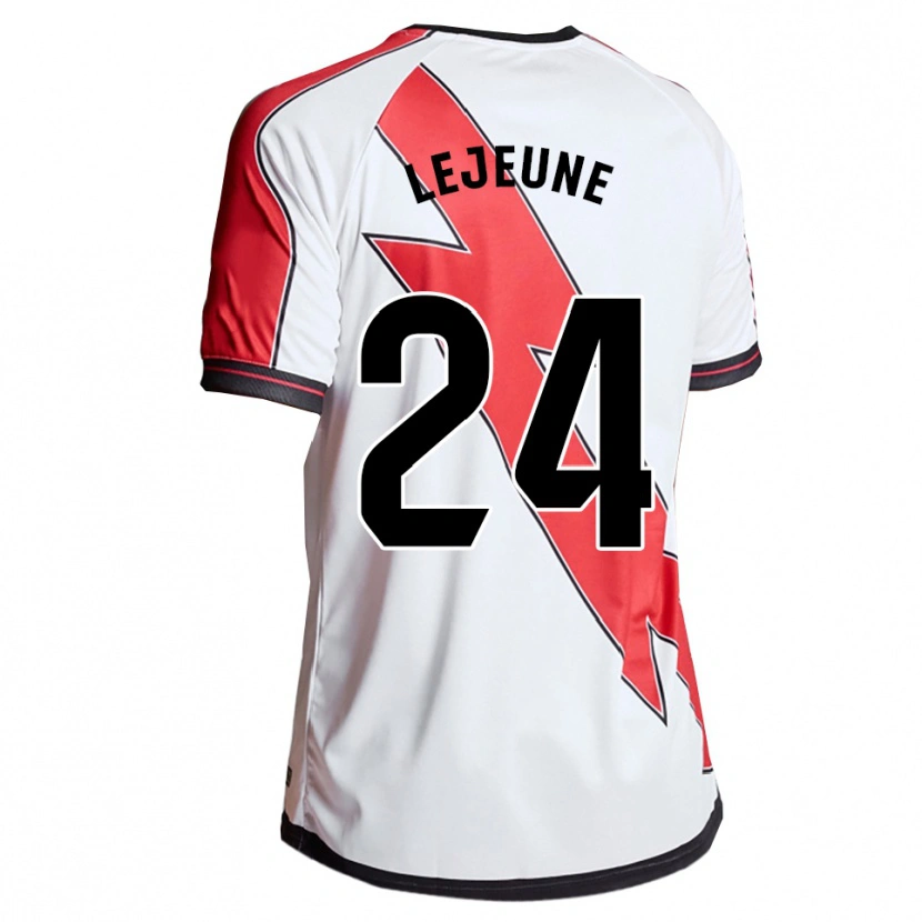Danxen Kobiety Florian Lejeune #24 Biało-Czerwony Domowa Koszulka 2025/26 Koszulki Klubowe