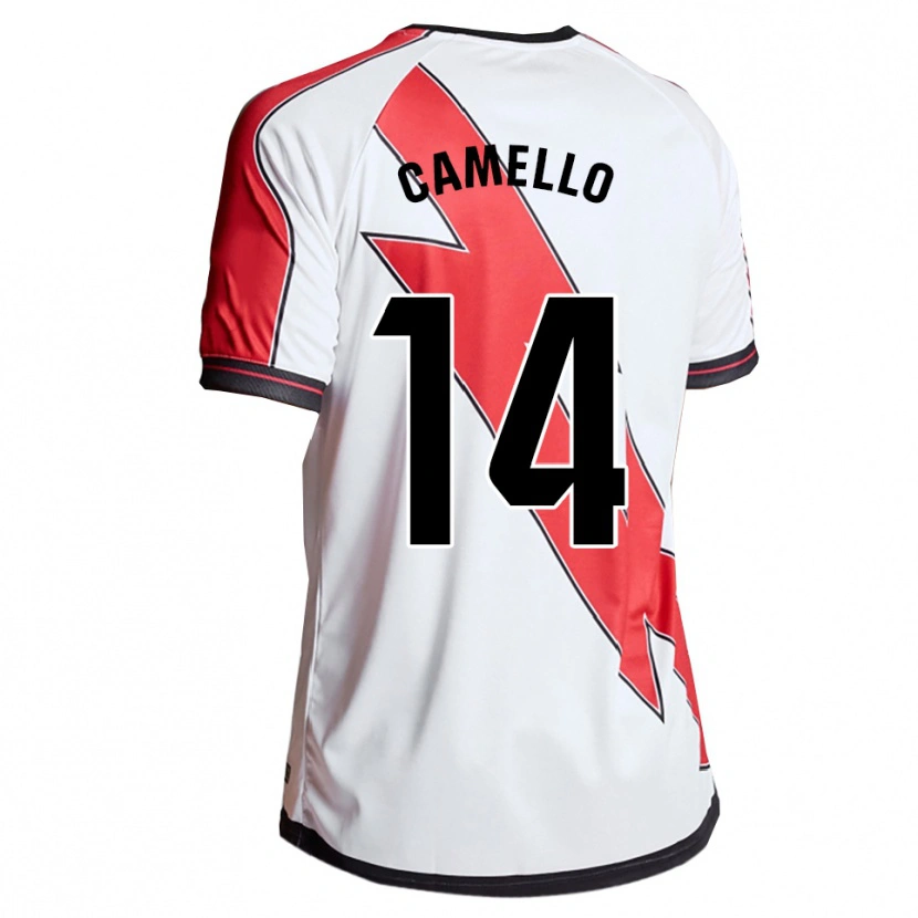 Danxen Kobiety Sergio Camello #14 Biało-Czerwony Domowa Koszulka 2025/26 Koszulki Klubowe