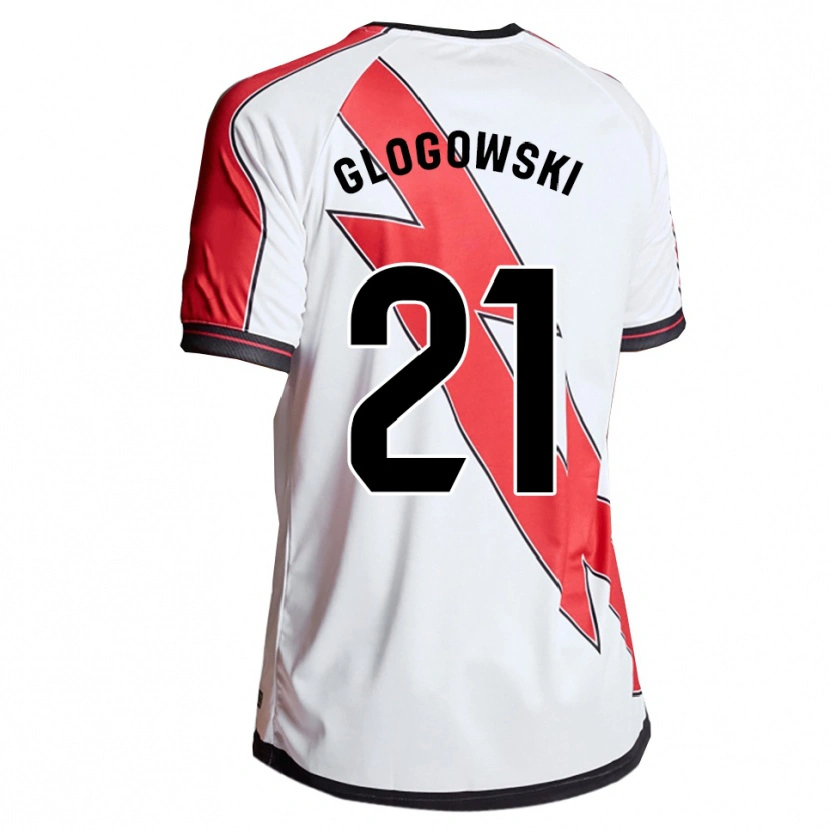 Danxen Kobiety Wiktor Glogowski #21 Biało-Czerwony Domowa Koszulka 2025/26 Koszulki Klubowe