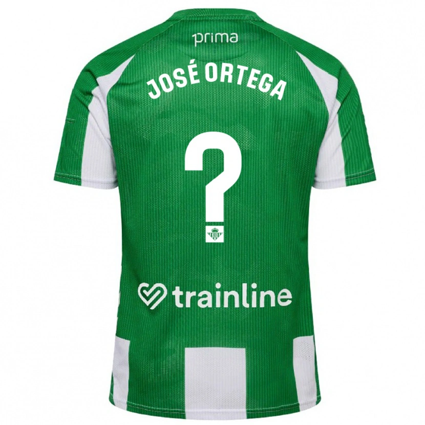 Danxen Kobiety José Ortega #0 Zielono-Biały Domowa Koszulka 2025/26 Koszulki Klubowe