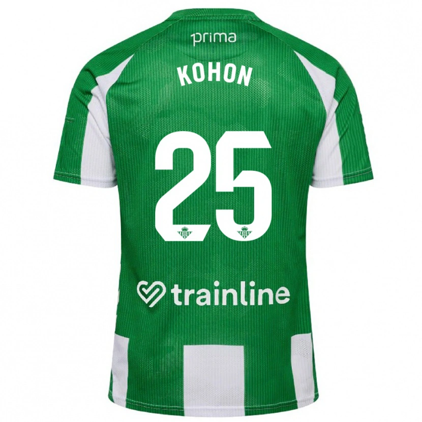Danxen Kobiety Rudy Kohon #25 Zielono-Biały Domowa Koszulka 2025/26 Koszulki Klubowe