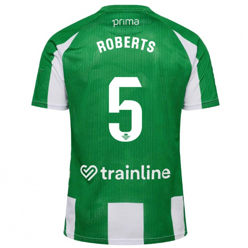 Danxen Kobiety Rhiannon Roberts #5 Zielono-Biały Domowa Koszulka 2025/26 Koszulki Klubowe