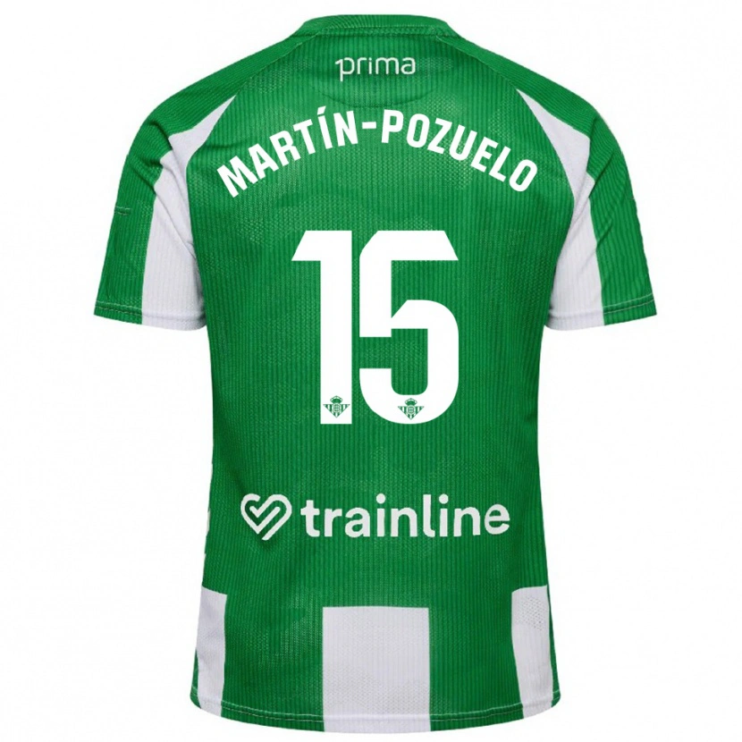 Danxen Kobiety Esther Martín-Pozuelo #15 Zielono-Biały Domowa Koszulka 2025/26 Koszulki Klubowe