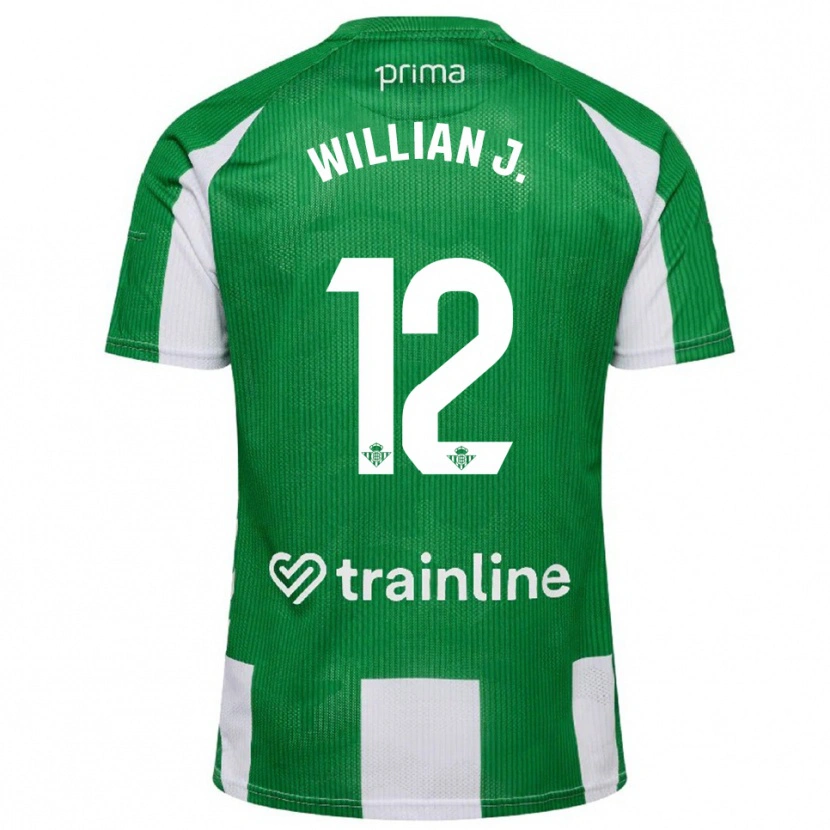 Danxen Kobiety Willian Jose #12 Zielono-Biały Domowa Koszulka 2025/26 Koszulki Klubowe