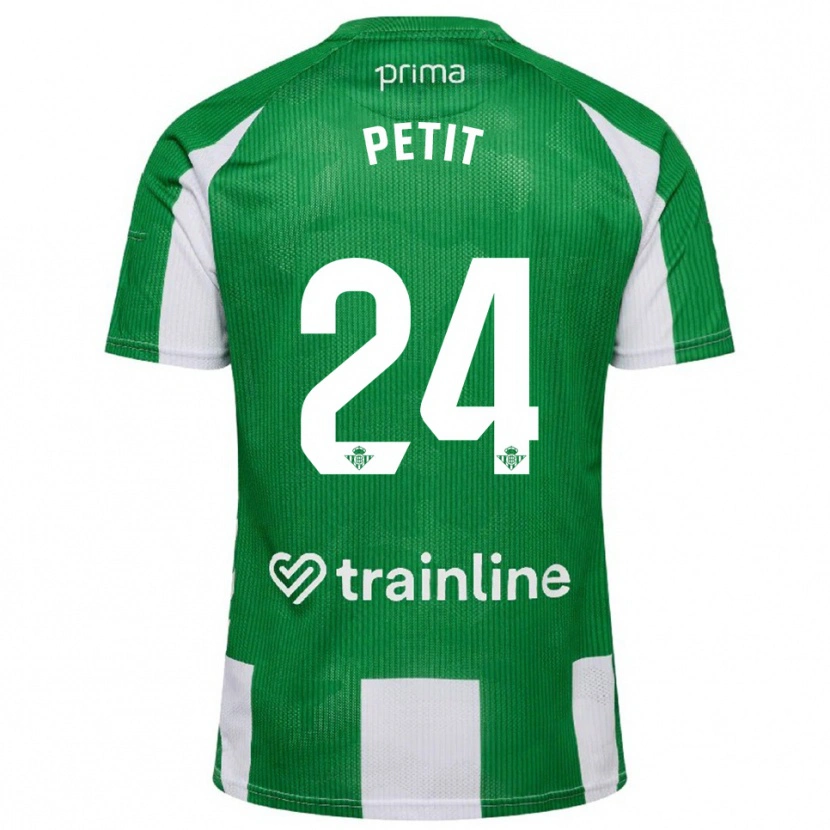 Danxen Kobiety Gonzalo Petit #24 Zielono-Biały Domowa Koszulka 2025/26 Koszulki Klubowe