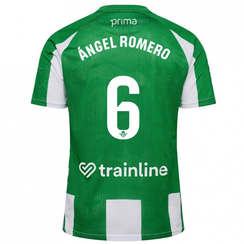 Danxen Kobiety Miguel Ángel Romero #6 Zielono-Biały Domowa Koszulka 2025/26 Koszulki Klubowe