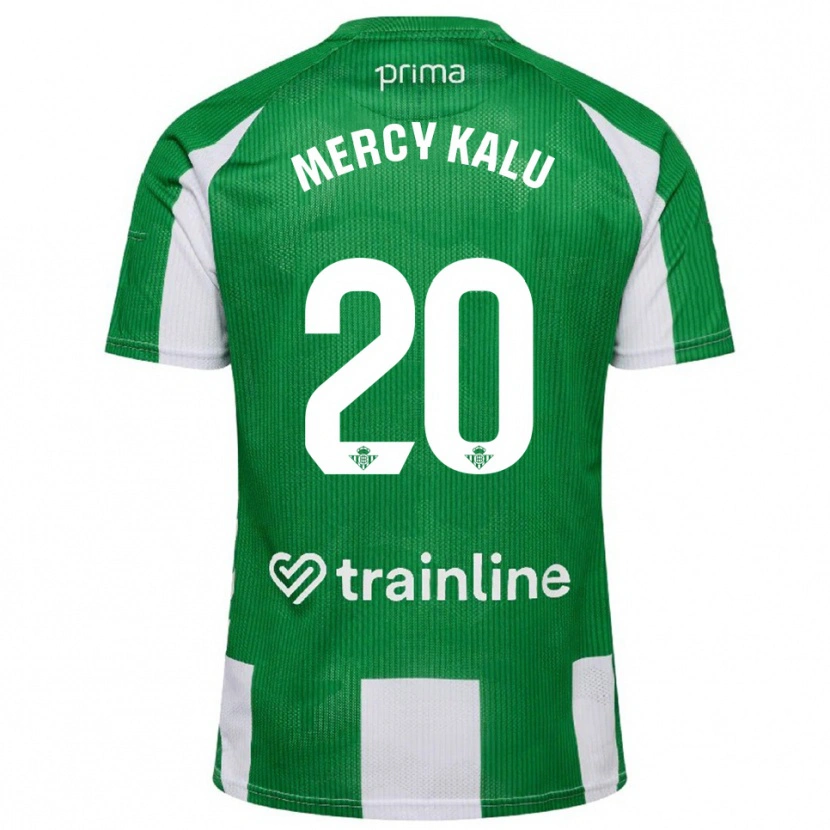 Danxen Kobiety Chinyere Mercy Kalu #20 Zielono-Biały Domowa Koszulka 2025/26 Koszulki Klubowe