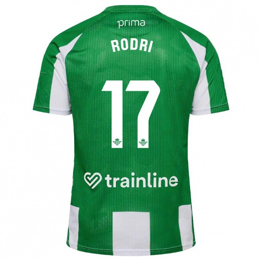 Danxen Kobiety Rodri Sanchez #17 Zielono-Biały Domowa Koszulka 2025/26 Koszulki Klubowe
