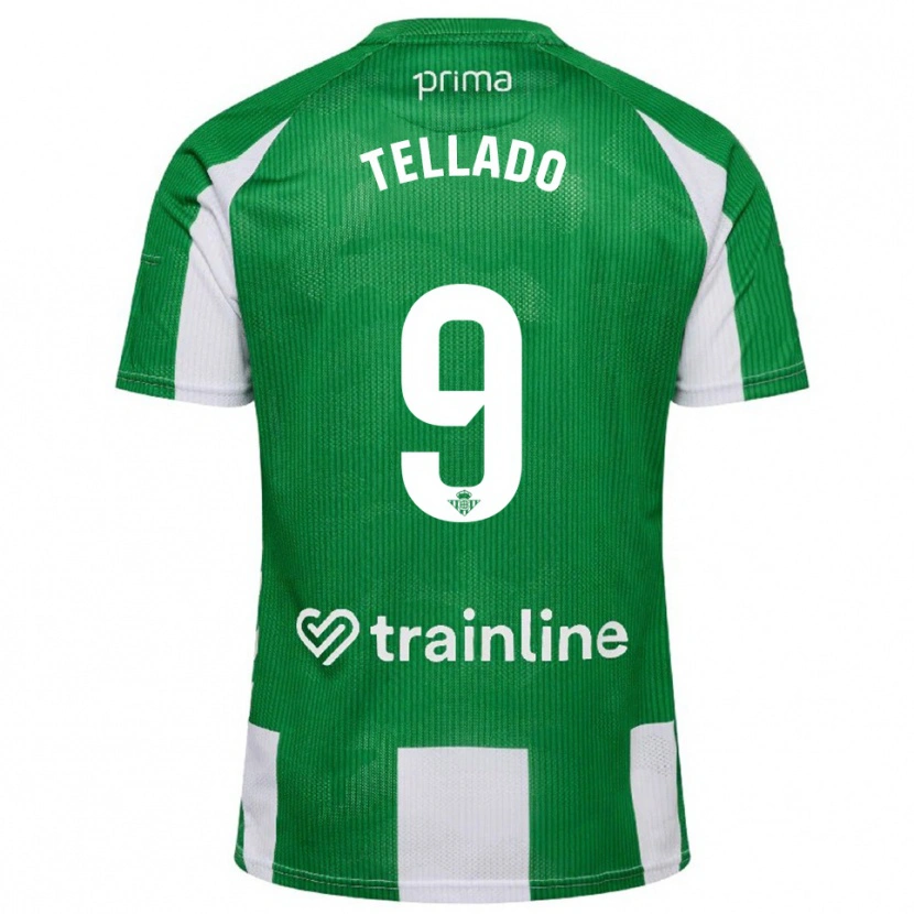 Danxen Kobiety Victor Tellado #9 Zielono-Biały Domowa Koszulka 2025/26 Koszulki Klubowe