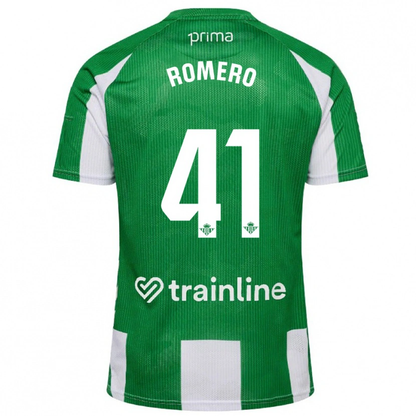 Danxen Kobiety José Romero #41 Zielono-Biały Domowa Koszulka 2025/26 Koszulki Klubowe