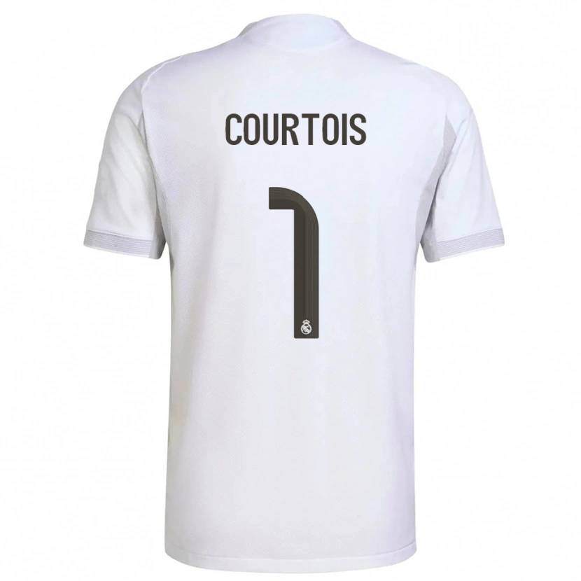 Danxen Kobiety Thibaut Courtois #1 Biało-Żółty Domowa Koszulka 2025/26 Koszulki Klubowe