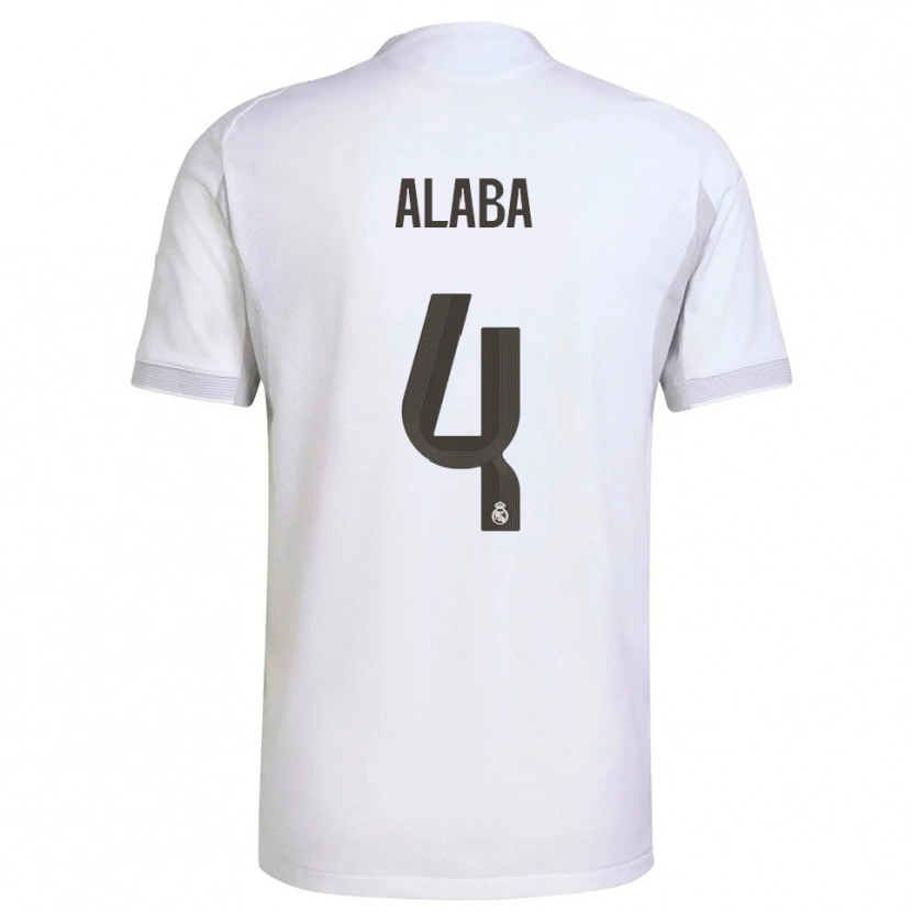 Danxen Kobiety David Alaba #4 Biało-Żółty Domowa Koszulka 2025/26 Koszulki Klubowe