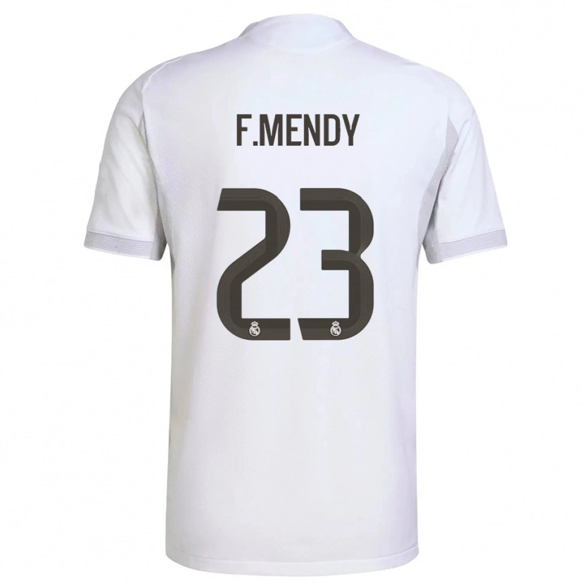 Danxen Kobiety Ferland Mendy #23 Biało-Żółty Domowa Koszulka 2025/26 Koszulki Klubowe