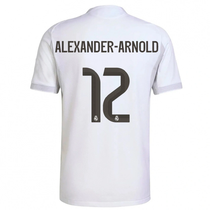 Danxen Kobiety Trent Alexander-Arnold #12 Biało-Żółty Domowa Koszulka 2025/26 Koszulki Klubowe