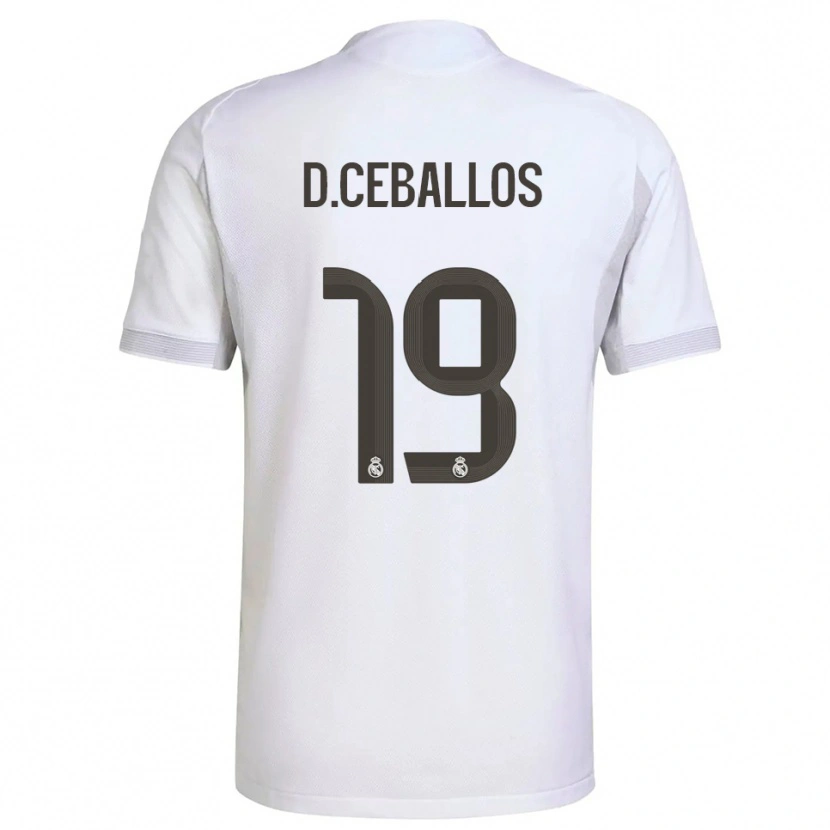Danxen Kobiety Dani Ceballos #19 Biało-Żółty Domowa Koszulka 2025/26 Koszulki Klubowe