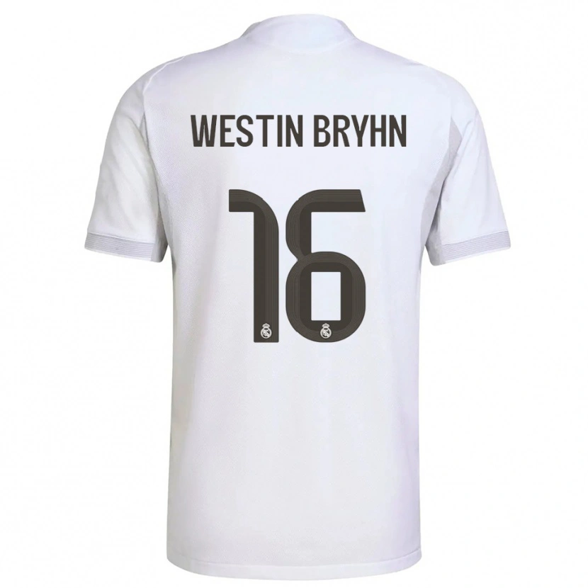Danxen Kobiety Leon Westin Bryhn #16 Biało-Żółty Domowa Koszulka 2025/26 Koszulki Klubowe