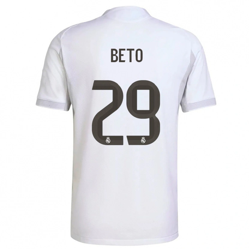 Danxen Kobiety Beto Martínez #29 Biało-Żółty Domowa Koszulka 2025/26 Koszulki Klubowe