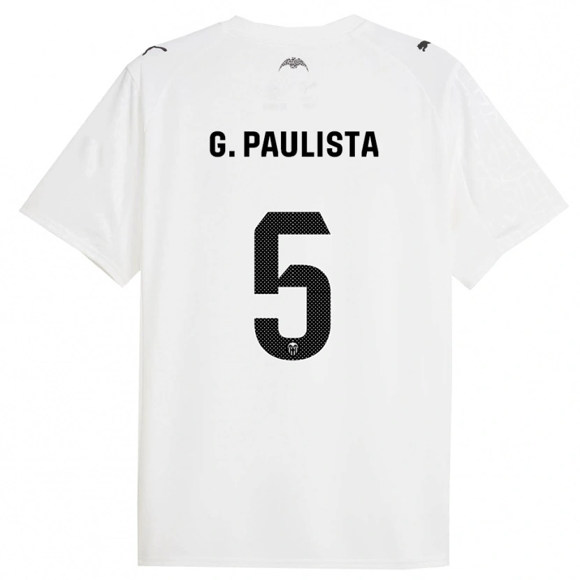 Danxen Kobiety Gabriel Paulista #5 Biało-Czarny Domowa Koszulka 2025/26 Koszulki Klubowe
