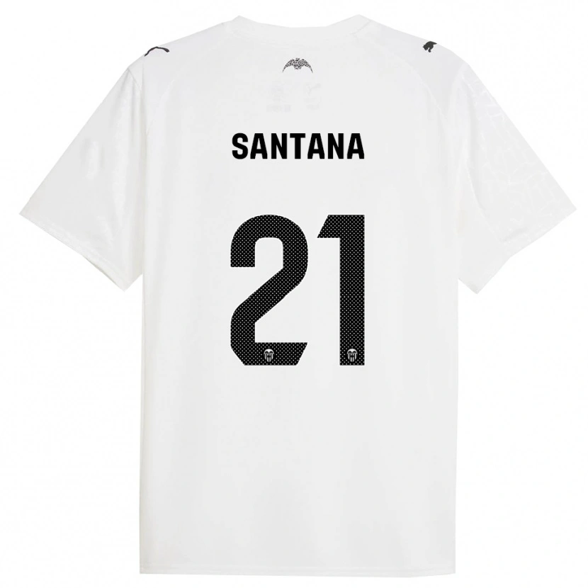 Danxen Kobiety Ismael Santana #21 Biało-Czarny Domowa Koszulka 2025/26 Koszulki Klubowe
