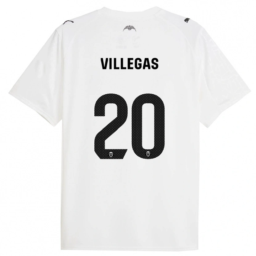 Danxen Kobiety Noelia Villegas #20 Biało-Czarny Domowa Koszulka 2025/26 Koszulki Klubowe